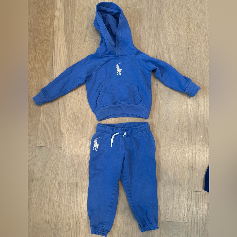 Polo by Ralph Lauren Kids Periwinkle Blue Jogger Set with Large Pony
